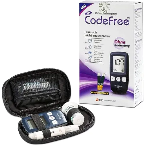 SD CodeFree Blutzuckermessgerät Set – Einfach, Schnell & Kostengünstig
