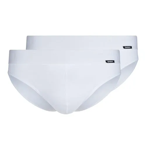 Skiny Herren Cotton Retro Slip, Weiß (080692) von SKINY