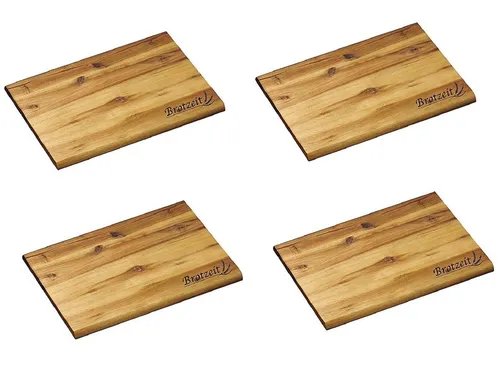 Neustanlo Frühstücksbrett XL Set aus Akazie - Frühstücksbrettchen aus robustem Akazienholz, ideal für die Zubereitung von Mahlzeiten und perfekt für größere Gruppen dank extra großer Fläche.