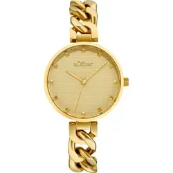 s.Oliver Damen Armbanduhr Quarz mit Edelstahlarmband - Elegante Armbanduhr für Damen, 3 bar wasserdicht und mit präzisem Citizen Miyota Uhrwerk für exakte Zeitangabe. Kommt in stilvoller Geschenkbox, ideal für besondere Anlässe.