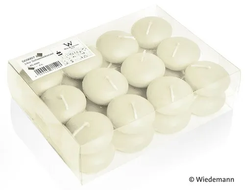 Schwimmkerzen Farbe Elfenbein Ø45mm 24x Schwimm Kerze von Kerzen Wiedemann GmbH