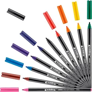 edding 1300 Filzstifte farbsortiert, 10 St., mehrfarbig,edding