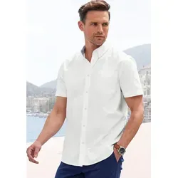 H.I.S Kurzarmhemd regular-fit mit Button-down-Kragen, reine Baumwolle