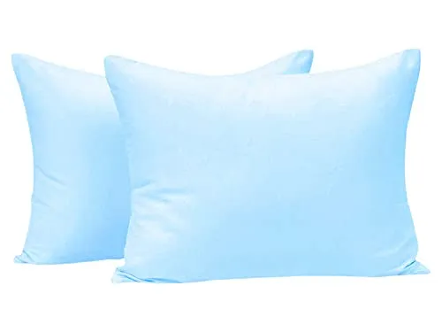 Kissenbezug 40x60 Kinder, Baby Kopfkissenbezug aus Baumwolle mit Umschlag Verschluss, Bezug auch für Dekokissen Geeignet, Blau