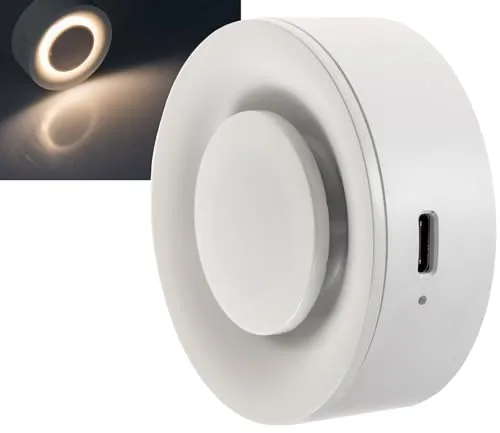 ChiliTec Nachtlicht mit Bewegungsmelder Akku aufladbar Nachtleuchte Stufenlicht Treppenlicht Sensor Magnethalterung warmweiß