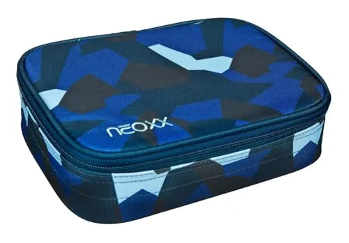 neoxx Schlamperbox Dunk Camo Nation – Nachhaltiges Federmäppchen - Praktisches Federmäppchen aus 100% recycelten PET-Flaschen, ideal für die Schule mit Platz für Geodreieck und 26 Stifteschlaufen.