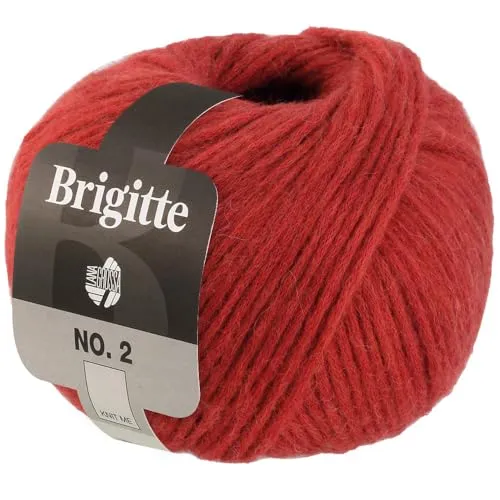 LANA GROSSA Brigitte Nr.2 | Edle Netzgarnstruktur aus Alpaka und Baumwolle | Handstrickgarn aus 47% Alpaka, 45% Baumwolle & 8% Schurwolle | 50g Wolle zum Stricken & Häkeln | 140m Garn FB 59