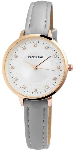 Excellanc Quarzuhr EX0333, Damenuhr Lederimitat