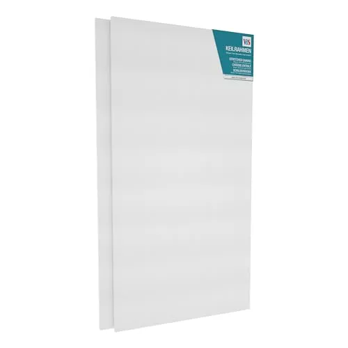 VBS 2er-Pack Keilrahmen 80x40cm Leinwand Rahmen Maluntergrund Acrylmalerei