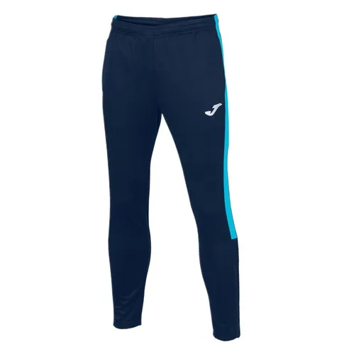Joma Trainingshose Eco Championship - Lange Herrenhose in Marineblau/Türkis, Größe S - Die Joma Trainingshose Eco Championship bietet optimale Bewegungsfreiheit und einen elastischen Bund mit Kordelzug. Hergestellt aus 100% recyceltem Polyester, ist sie umweltfreundlich und praktisch mit Reißverschlusstaschen.