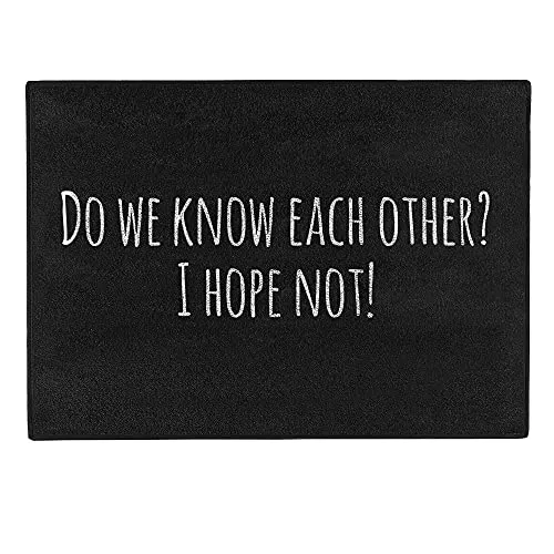 Pechkeks Misfortune Cookies Doormat ''Do we know each other?'', 70 x 50 cm, black