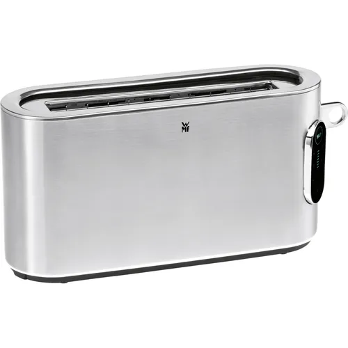 WMF Lumero Toaster - Langschlitz Toaster für 2 Scheiben, 10 Bräunungsstufen, einseitiges Toasten, edelstahl matt mit Brötchenaufsatz und LED-Beleuchtung
