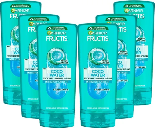 GARNIER Haarspülung Garnier Fructis Coco Water Spülung, Set, 6-tlg., Versorgt die trockenen Spitzen