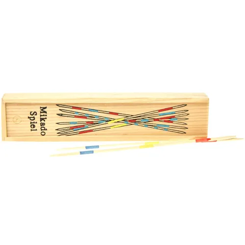 Mikadospiel Holz, Box 19,5x2,5x4,25 cm Gesellschaftsspiel für 2-4 Personen