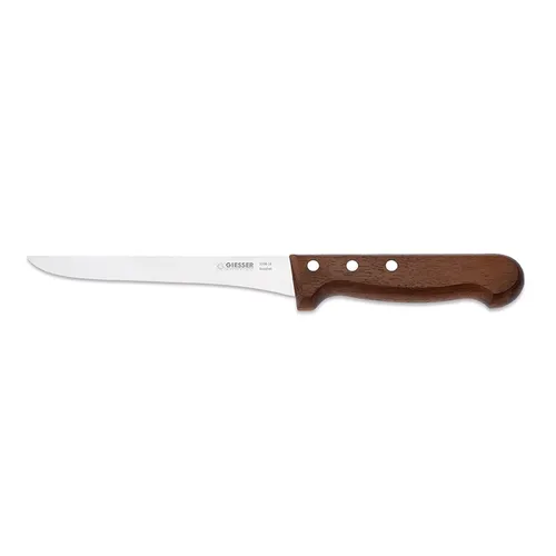 Giesser Ausbeinmesser 16 cm - Steifes Fleischmesser mit Ergonomischem Holzgriff - Messer, Beile & Sägen - Ideal für Hobby- und Profi-Köche zum mühelosen Lösen von Fleisch vom Knochen mit rutschfestem Griff für optimale Sicherheit.