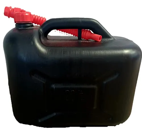 Kanister 20L -K&B Vertrieb- Kunststoff Reservekanister Benzinkanister Dieselkanister ÖlKanister Kraftstoffkanister inkl. Ausgießrohr UN-Zulassung 1003, schwarz