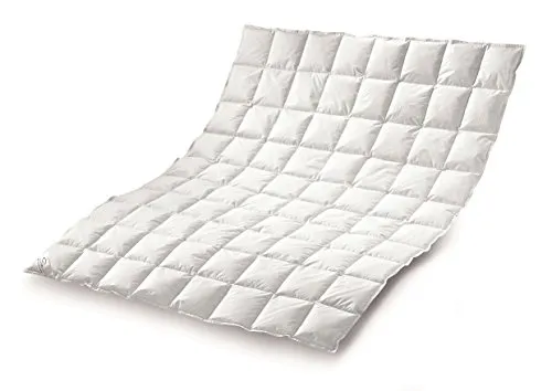 Hofmann´s Traumhaftes Daunenbett Sommerdecke 135x200 cm - Bettdecken für erholsame Sommernächte, 90% Daunenfüllung für leichtes Schlafvergnügen. Allergikerfreundlich, schadstoffgeprüft und in Deutschland hergestellt.