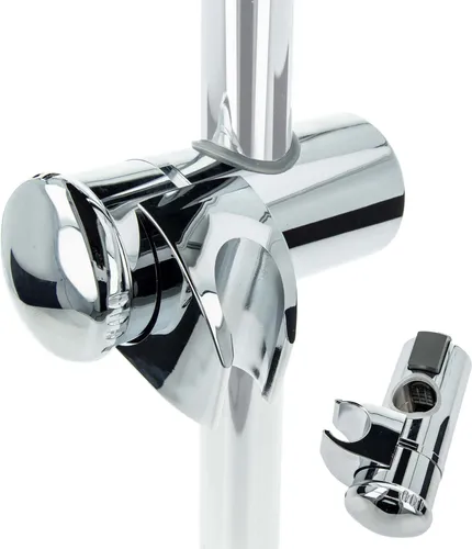 tecuro Gleiter Schieber Brausehalter für Wandstange Ø 25 mm - Kunststoff verchromt