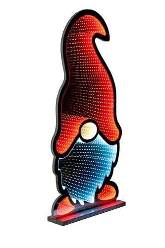 Star-Max LED Weihnachtswichtel mit Infinity Effekt, Weihnachtsdekoration für Innenbereiche, beidseitig beleuchtet, inkl. Timerfunktion, 3m Zuleitung und Standsockel, 233 LEDs, 43,5x10x89cm