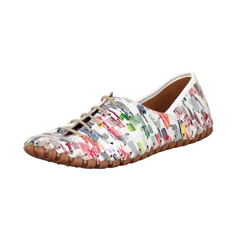Gemini Damen Schnürschuh Slipper Leder 031215-19, Weiß, Größe 39 EU - Damen-Schnürhalbschuhe aus weichem Leder mit flexibler Laufsohle, ideal für den Alltag. Die herausnehmbare Innensohle ermöglicht individuellen Komfort. Ein Must-Have für jeden Schuhschrank!