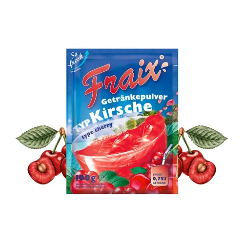 FRAIX Getränkepulver Kirsche 25er Pack (25 x 100g) Vorteilspack