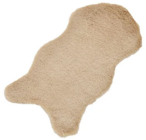 matches21 HOME & HOBBY Fellteppich Kleines kurzflor Deko-Fell als Fell-Imitat in 50 x 25 cm beige, Höhe: 20 mm, Flauschiges Kunstfell als Fell-Teppich Stuhl-Überwurf Sitzauflage
