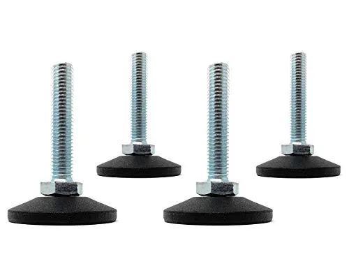 Design61 4x Verstellschraube Justierschraube Ø 48mm mit verzinkter Stellschraube M10x30 mm