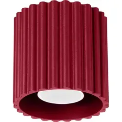 Plafond AURA 1 Burgunderrot GU10 in grau von SOLLUX lighting