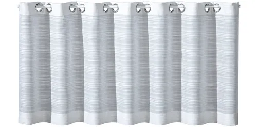 Xxxl Kurzgardine Weiß, 140x50 cm - Stilvolle Fensterdekoration - Moderne Kurzgardine in Weiß mit Streifen-Motiv, 140x50 cm. Pflegeleicht, strapazierfähig und feuchtigkeitsbeständig – ideal für ein stilvolles Ambiente.