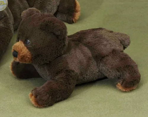 FÖRSTER 5960 Plüschtier Schmusetier Schlaftier Bär braun liegend klein 20 cm
