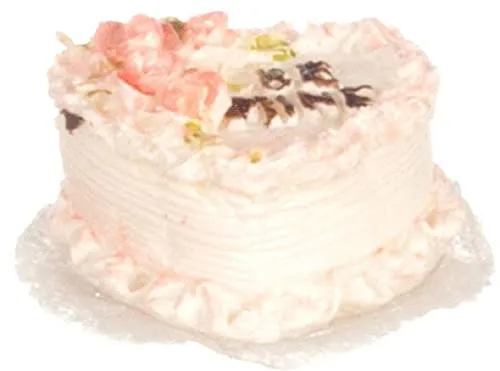 Puppenhaus Be Mine Heart Cake 1:24 Half Inch Party Food Cafe Shop Zubehör