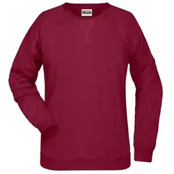 Damen Sweatshirt Raglanärmel JN8021 - James & Nicholson in Weinrot - Arbeits- & Schutzkleidung: Zeitloses Damen Sweatshirt mit Raglanärmeln für optimale Bewegungsfreiheit, erhältlich in XS bis 3XL, ideal für Freizeit und Büro.