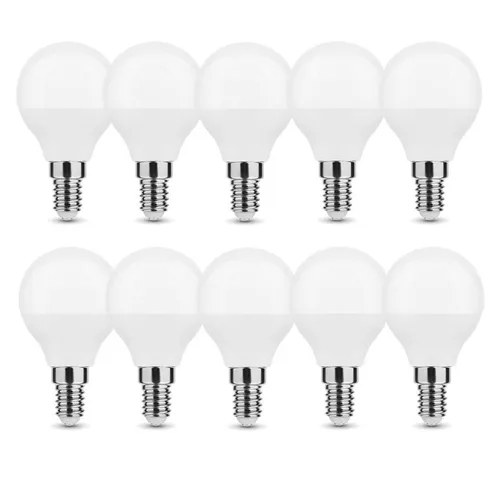 Aigostar 6W E14 LED Leuchtmittel - 10er Set - Energieeffiziente LED Lampe im warmweißen Licht, ideal für stimmungsvolle Beleuchtung. Mit 470 Lumen und hochwertigem Milchglas für angenehmes Licht.
