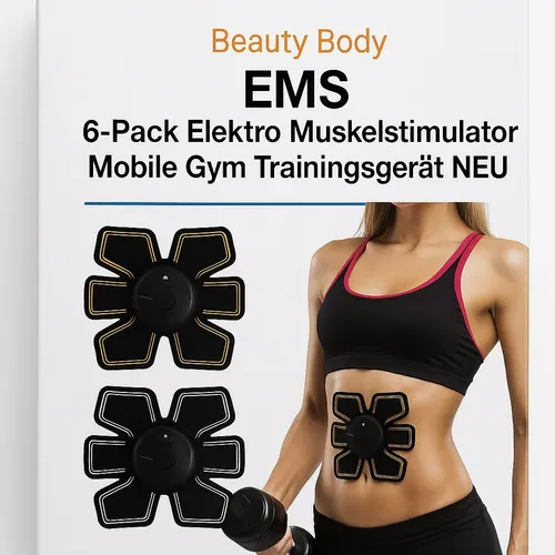 EMS Bauchmuskel Trainer 6-Pack Elektro Muskelstimulator Mobile Gym Trainingsgerä