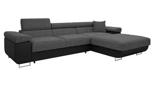 Mirjan24 Ecksofa Torezio Mini mit Bettkasten - Sofas & Couches mit Schlaffunktion und Bettkasten, ideal für kleine Räume dank kompakter L-Form und bequemer Polsterung.