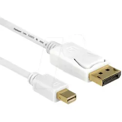 DELOCK 83485 - DisplayPort Kabel, DP mini Stecker auf DP Stecker, 7 m, weiß