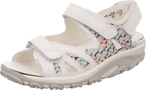 Waldläufer Sandaletten,Stadtbd.b.25mm o.Fußb in weiss/weiss kombi, Gr. 4