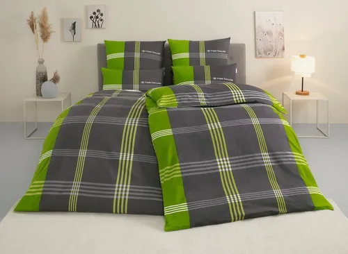 TOM TAILOR HOME Bettwäsche Ole, 2-teilig mit Reißverschluss in grün von TOM TAILOR HOME
