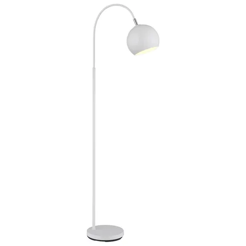 Elegante Stehlampe Deckenfluter in Weiß - Metall, 1x E27 - Stehleuchten für stilvolle Wohnräume, mit elegantem Design und praktischem Fußtrittschalter für einfache Bedienung.