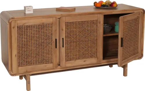 Produktbild Sideboard MCW-M47: Hochwertige Rattan Kommode aus Akazienholz