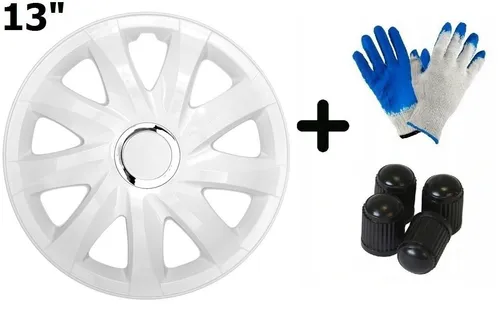 Radkappen Radzierblenden Radblenden 4x Stück Drift Weiß Lackiert NRM 13