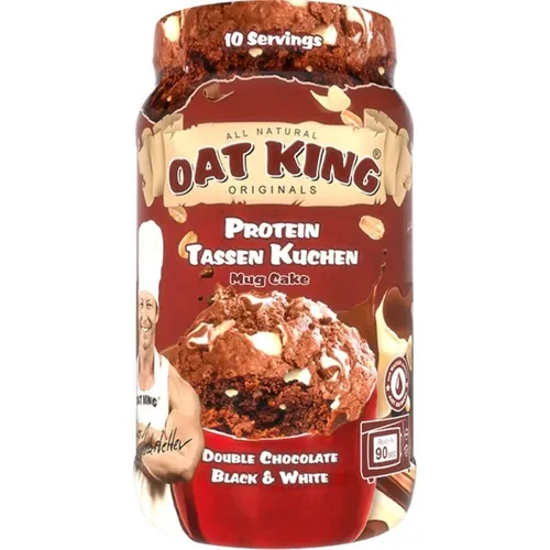 Oat King Protein Tassenkuchen, 500 g Dose, Double Chocolate Black & White