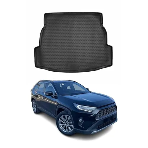 OMAC Kofferraummatte für Toyota RAV4 Hybrid 2018-2024 - Fahrzeugspezifische Kofferraummatte aus hochwertigem Gummi TPE, wasserdicht und rutschfest für optimalen Schutz und einfache Reinigung. Ideal für den Innenraum Ihres Toyota RAV4 Hybrid.