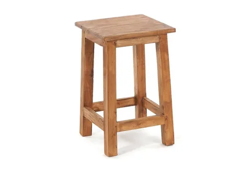 DESIGN DELIGHTS RUSTIKALER Holz SITZHOCKER Madero - Hocker fürs Kinderzimmer aus Recyclingholz, handgefertigt mit einzigartigem Charakter. Ideal als vielseitiges Möbelstück für Wohnbereiche und zur Dekoration.