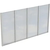 SKANHOLZ Carport-Seitenwand, Weiß, B:343cm H:200cm - Außenanbau mit stabiler Konstruktion aus Konstruktionsvollholz und 10 mm starken Polycarbonatplatten, ideal für Ihre freistehende Terrassenüberdachung.