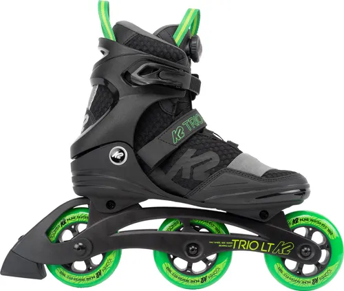 K2 Skates TRIO LT 100 Inline Skates Unisex schwarz - grün Größe EU: 44 - Inliner für Fitness und Lifestyle mit Boa® Verschlusssystem für optimale Anpassung und Komfort. Ideal für Fortgeschrittene und Experten, die Geschwindigkeit und Flexibilität schätzen.