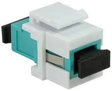 LogiLink 058130 Fasergelenk LWL SC für Installation Keystone Wassergrün und Weiß / Grün