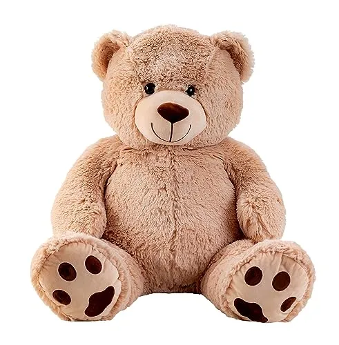 Lifestyle & More Riesen Teddybär XXL 100 cm - Kuscheltier aus samtig weichem Plüsch - Stofftiere & Teddybären: Der 100 cm große Kuschelbär bietet Geborgenheit und Sicherheit für Kinder und Babys, ideal als liebevoller Begleiter und perfektes Geschenk zu jedem Anlass.