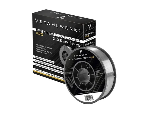 STAHLWERK MIG MAG Premium Fülldraht E71T-GS 0,9 mm - Schweiß-Zubehör: Hochwertiger, selbstschützender Fülldraht für alle Stahlarbeiten ohne Schutzgas - ideal für MIG/MAG Schweißgeräte mit 7 Jahren Garantie!