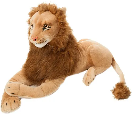 BRUBAKER Plüsch Löwe Braun 110 cm - Dschungel & Steppe, riesiges Kuscheltier aus weichem Plüsch, ideal zum Spielen und Kuscheln für Kinder ab 3 Jahren.
